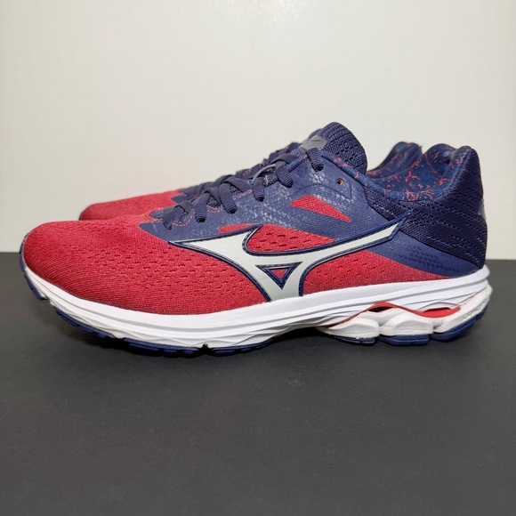 MIZUNO Shoes Womens Size 9.5 Wave Rider 23 Red & Blue Athletic Sneakers - Picture 3 of 11